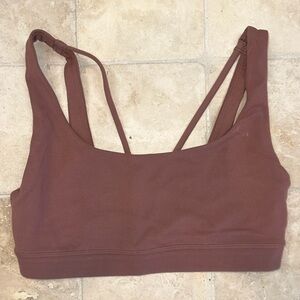 Athleta Exhale Sports Bra Peach Women’s Extra Small Brown XS